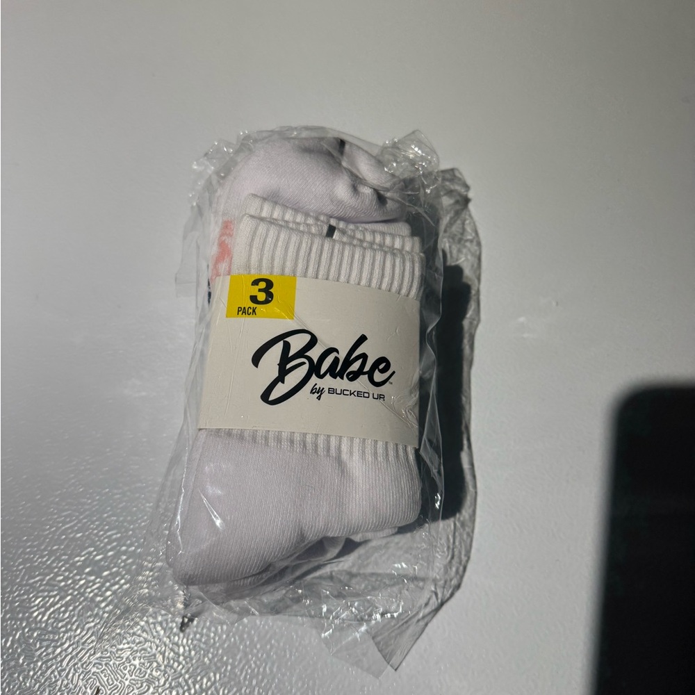 Babe by Bucked Up White Socks - 3 Pack